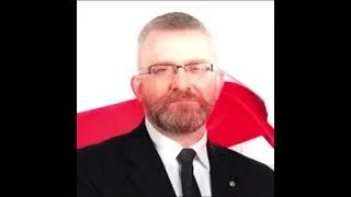 Kadr z teledysku: Mąż Prawości ‐ Piosenka AI o Grzegorzu Braunie
