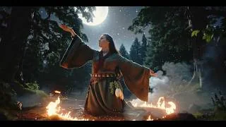 Kadr z teledysku: Córy Nocy - Wiedzma z boru | Polski Folk • Słowiańskie • Słowiańska Pieśń • Polish • Witch