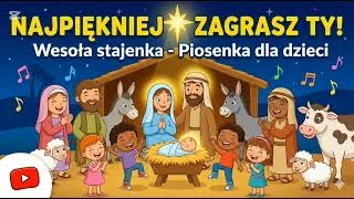 Kadr z teledysku: Wesoła stajenka 🌟 Piosenka świąteczna z pokazywaniem (Jasełka i Przedszkole)